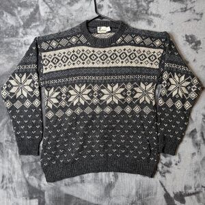 Alpine Ridge Knit Sweater Long Sleeve Pullover Size Large Long Sleeve SnowFlake